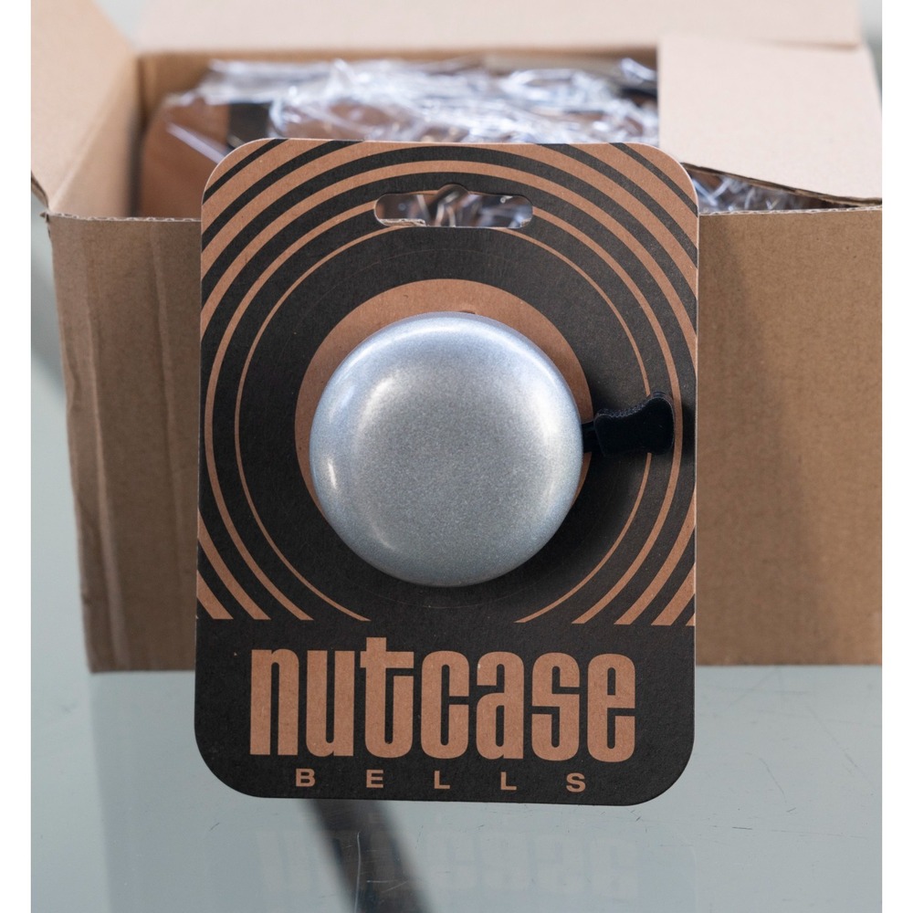 Nutcase Brass Bicycle Bell Unisex Large Silver New Handlebar Mount Ringer